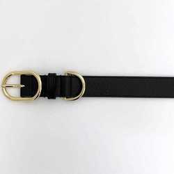 Gucci Collar ec-21387 Black Interlocking 695256 Dog Size L Leather GUCCI Pet Lead Walking GG Adjustable