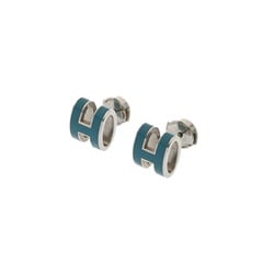 HERMES Hermes Pop Ash Blue/Silver Women's Metal Earrings