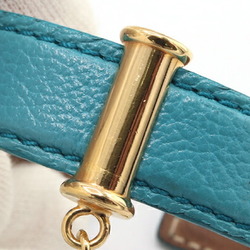 BVLGARI Bangle Doppiotondo Blue Leather Cuff Bracelet for Women