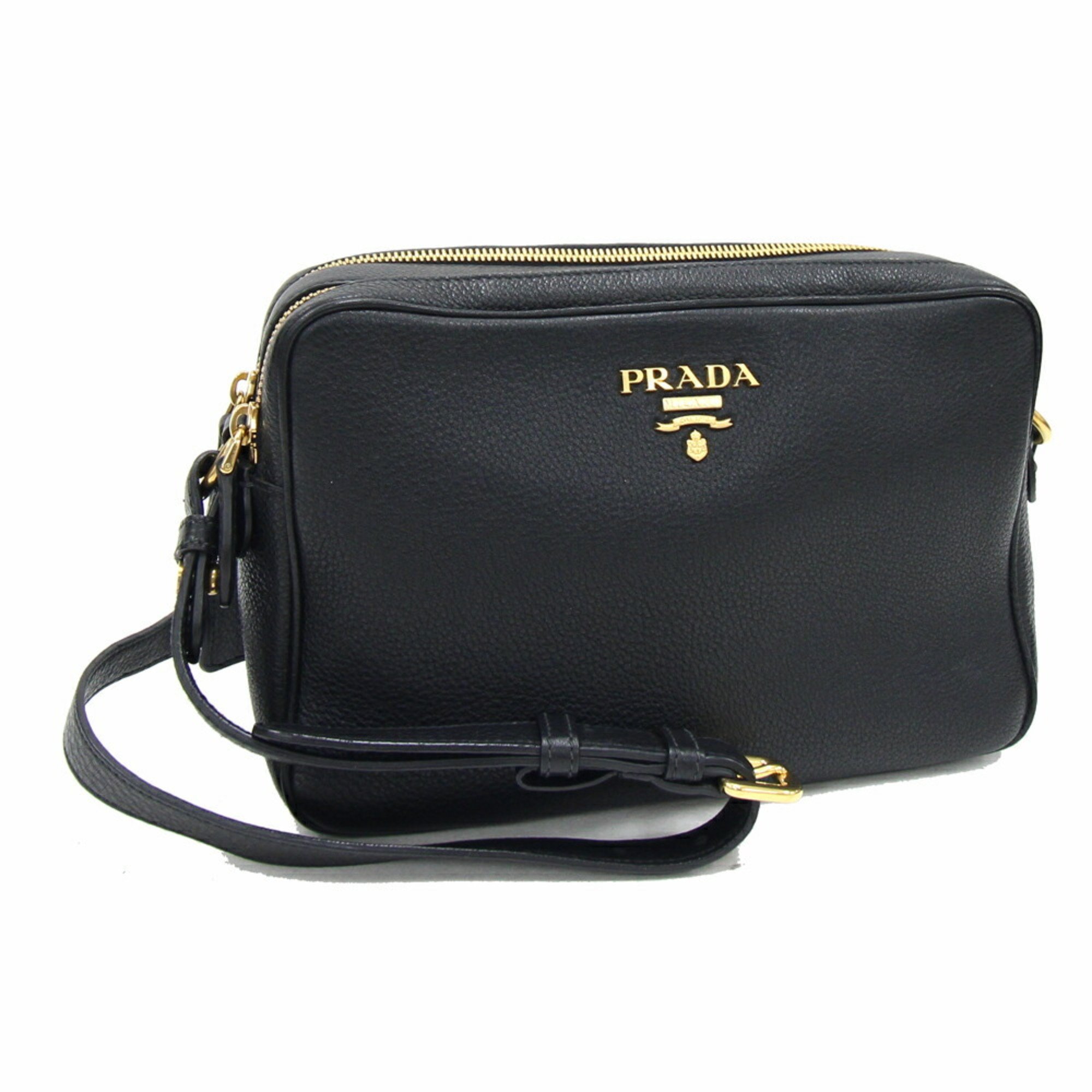 Prada Shoulder Bag 1BH079 Black Leather Women's PRADA