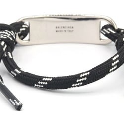 Balenciaga Bracelet 656418 Black Polyester Brass Cotton Plate Cord Bangle Men Women BALENCIAGA