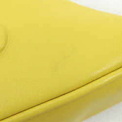 Prada Clutch Bag Triangle 2NE054 Yellow Leather Pouch Men's Women's PRADA