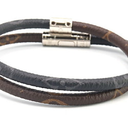 Louis Vuitton Bracelet Monogram Eclipse Keep It M8154E Men's Double Layer LOUIS VUITTON