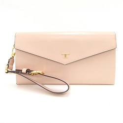 Tod's Clutch Bag Light Pink Leather Long Wallet Purse Women's TOD'S