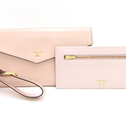 Tod's Clutch Bag Light Pink Leather Long Wallet Purse Women's TOD'S