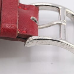 Hermes Replacement Strap, 17mm Width, Red Box Calf, C Stamp, Manufactured in 1999, Women's Watch, HERMES