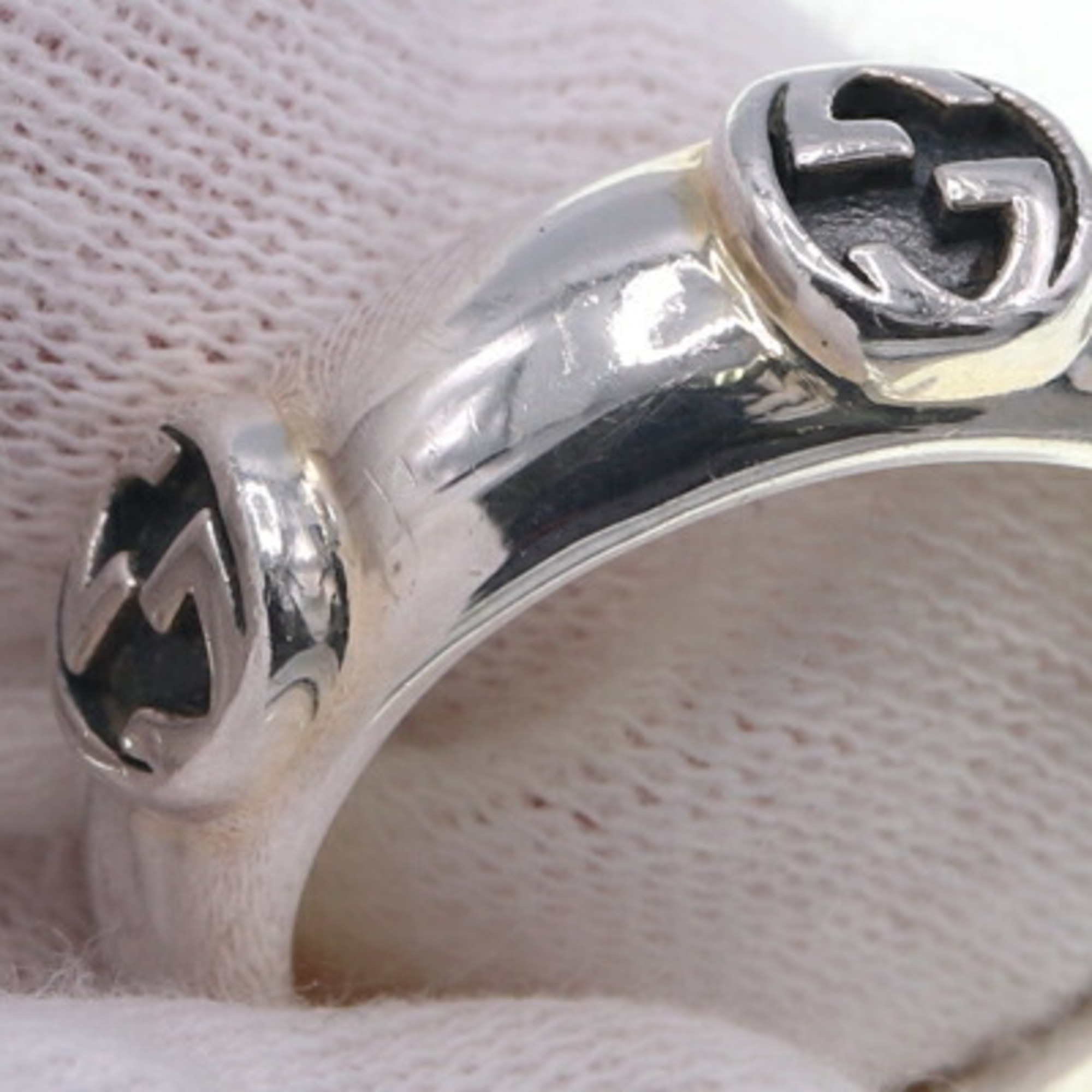 Gucci Ring Interlocking G SV Sterling Silver 925 Size 15 for Women and Men GUCCI