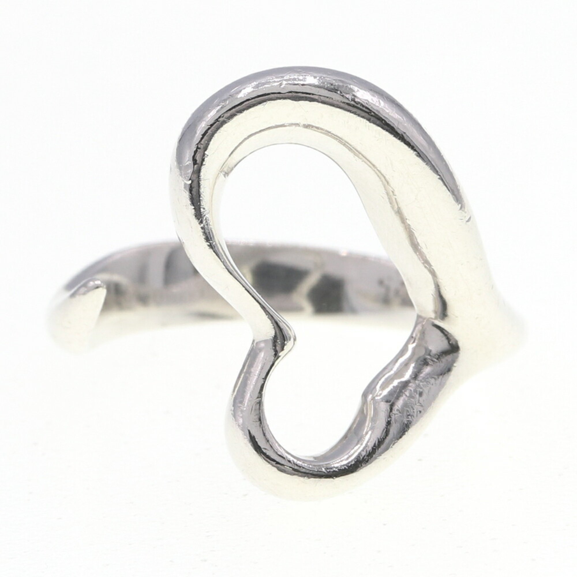 Tiffany Ring Elsa Peretti Heart SV Sterling Silver 925 Size 11.5 Women's TIFFANY & CO