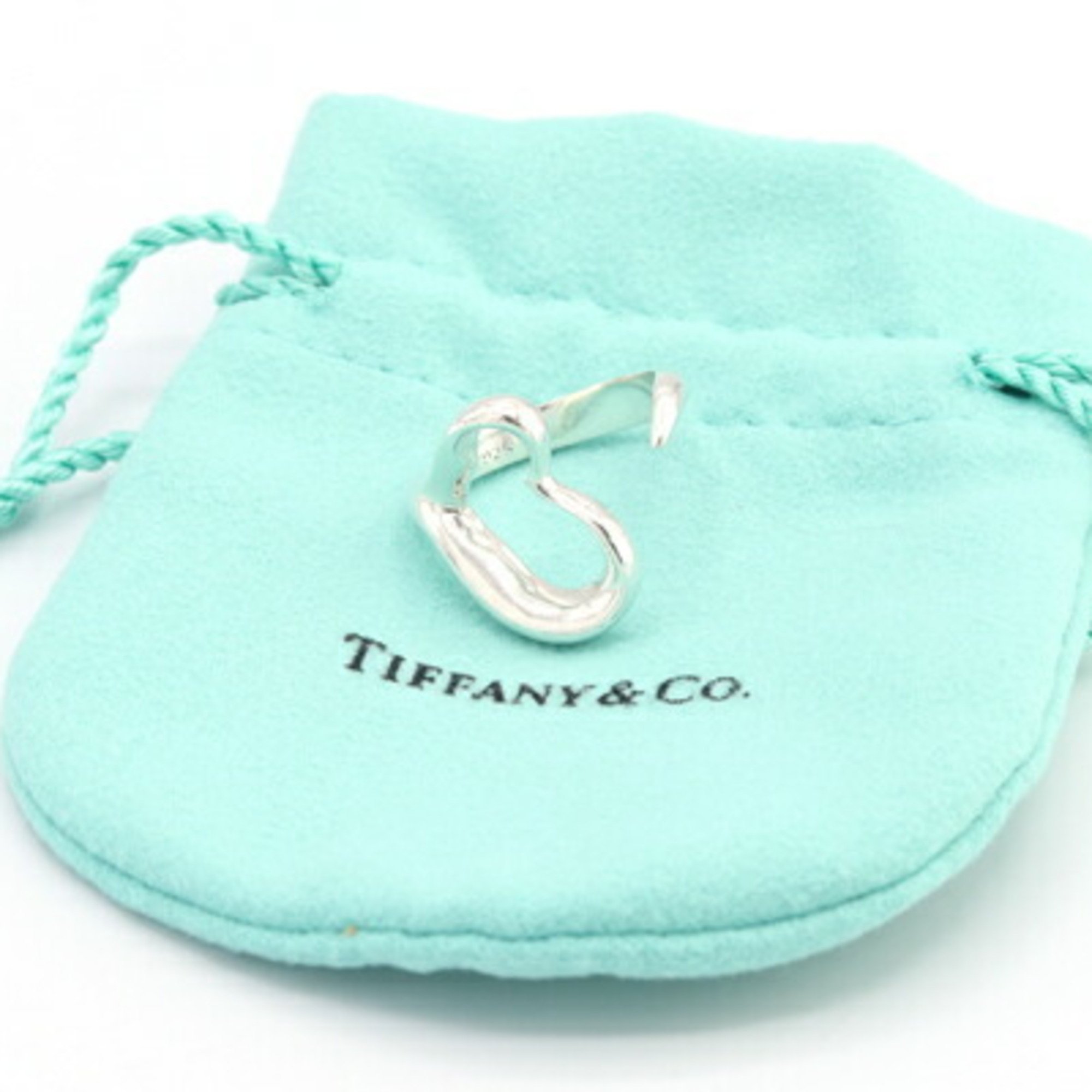 Tiffany Ring Elsa Peretti Heart SV Sterling Silver 925 Size 11.5 Women's TIFFANY & CO