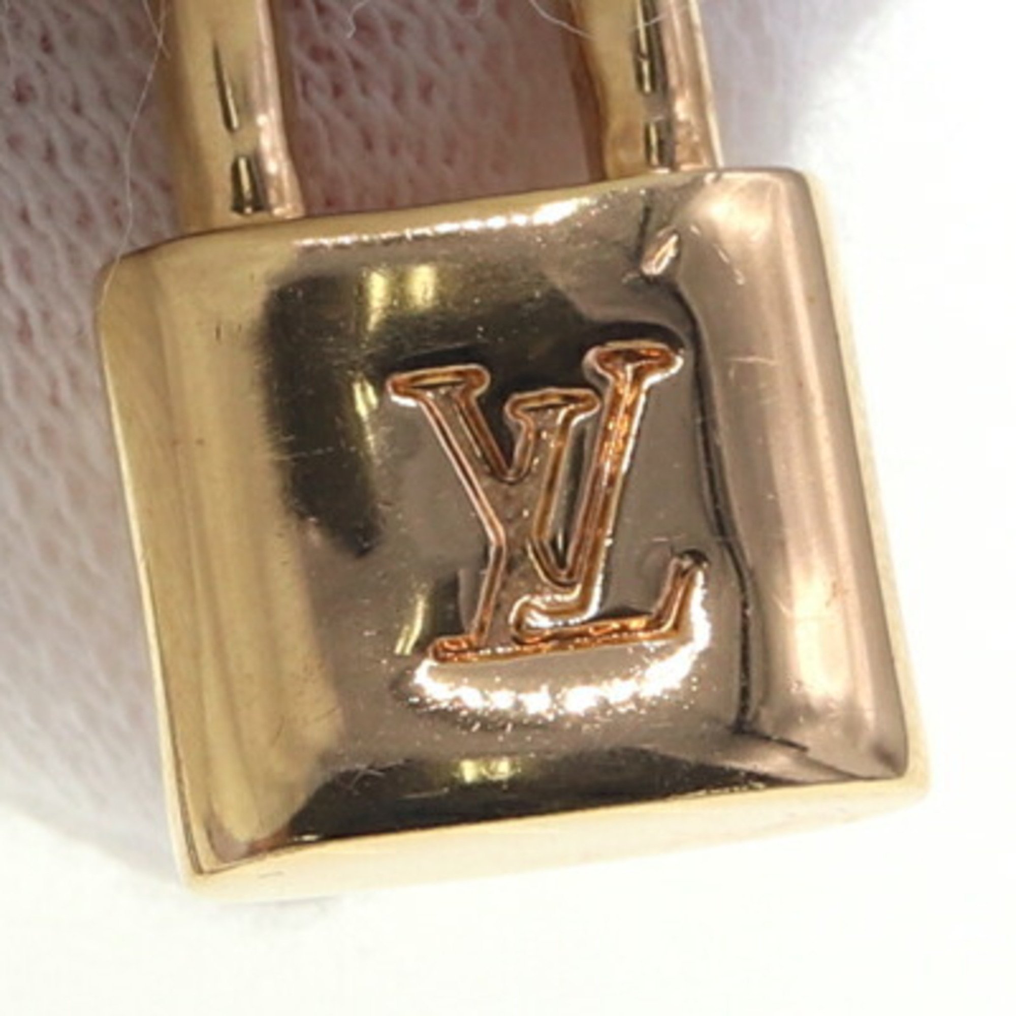 Louis Vuitton Choker Pendant Sweet Monogram M65593 Bold Metal Leather Necklace Women's LOUIS VUITTON