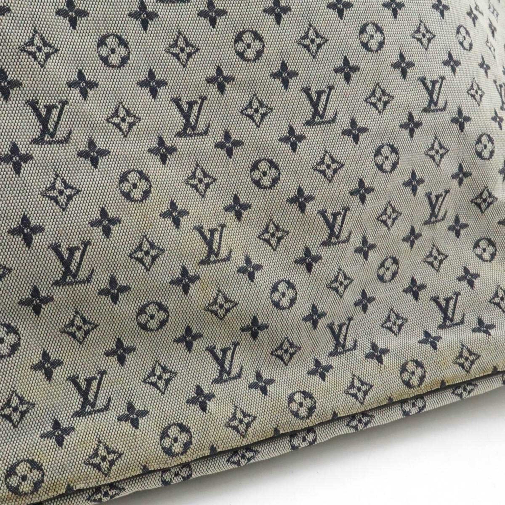 LOUIS VUITTON Louis Vuitton Monogram Lucille GM Tote Bag Handbag Canvas Leather Blue M92675