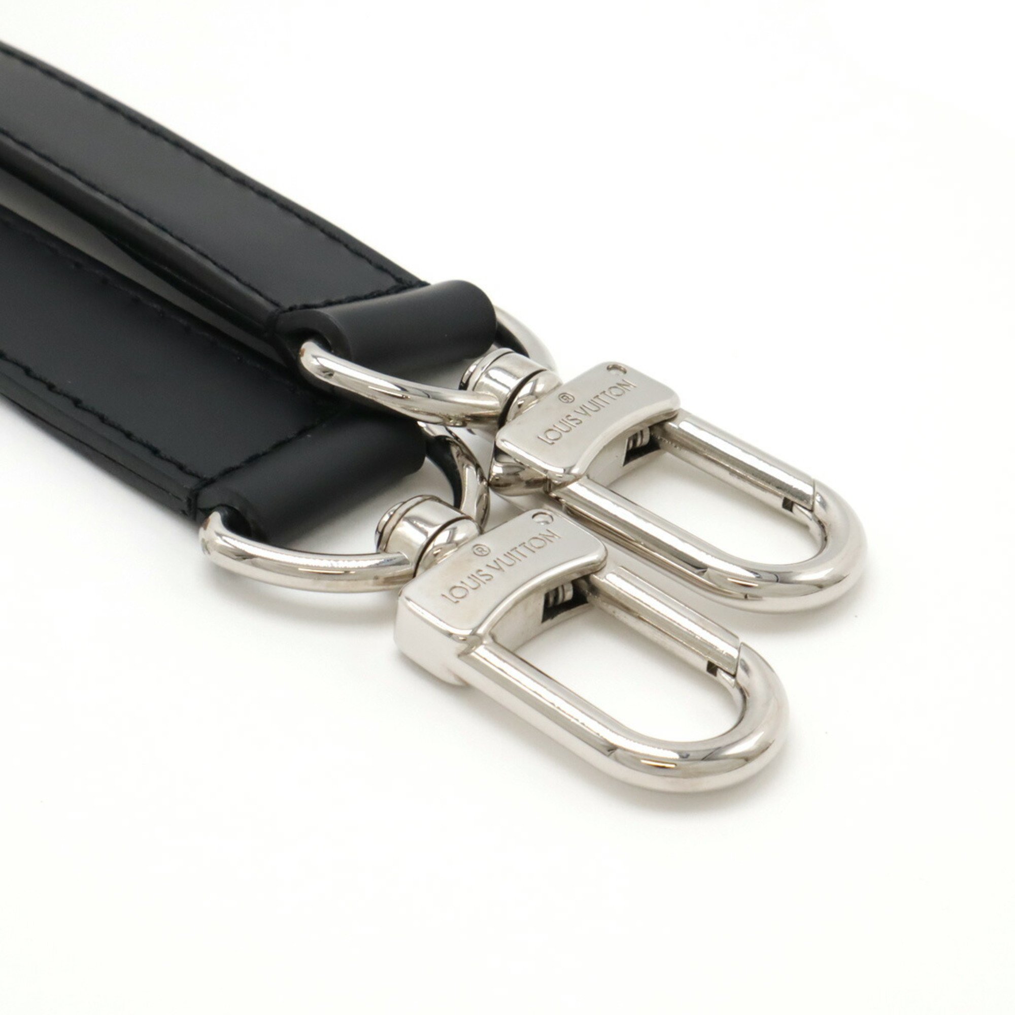 LOUIS VUITTON Shoulder Strap for Tadao Leather Black