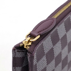 LOUIS VUITTON Louis Vuitton Damier Color Elemon Clutch Bag Second Pouch PVC Ketch Purple N41296