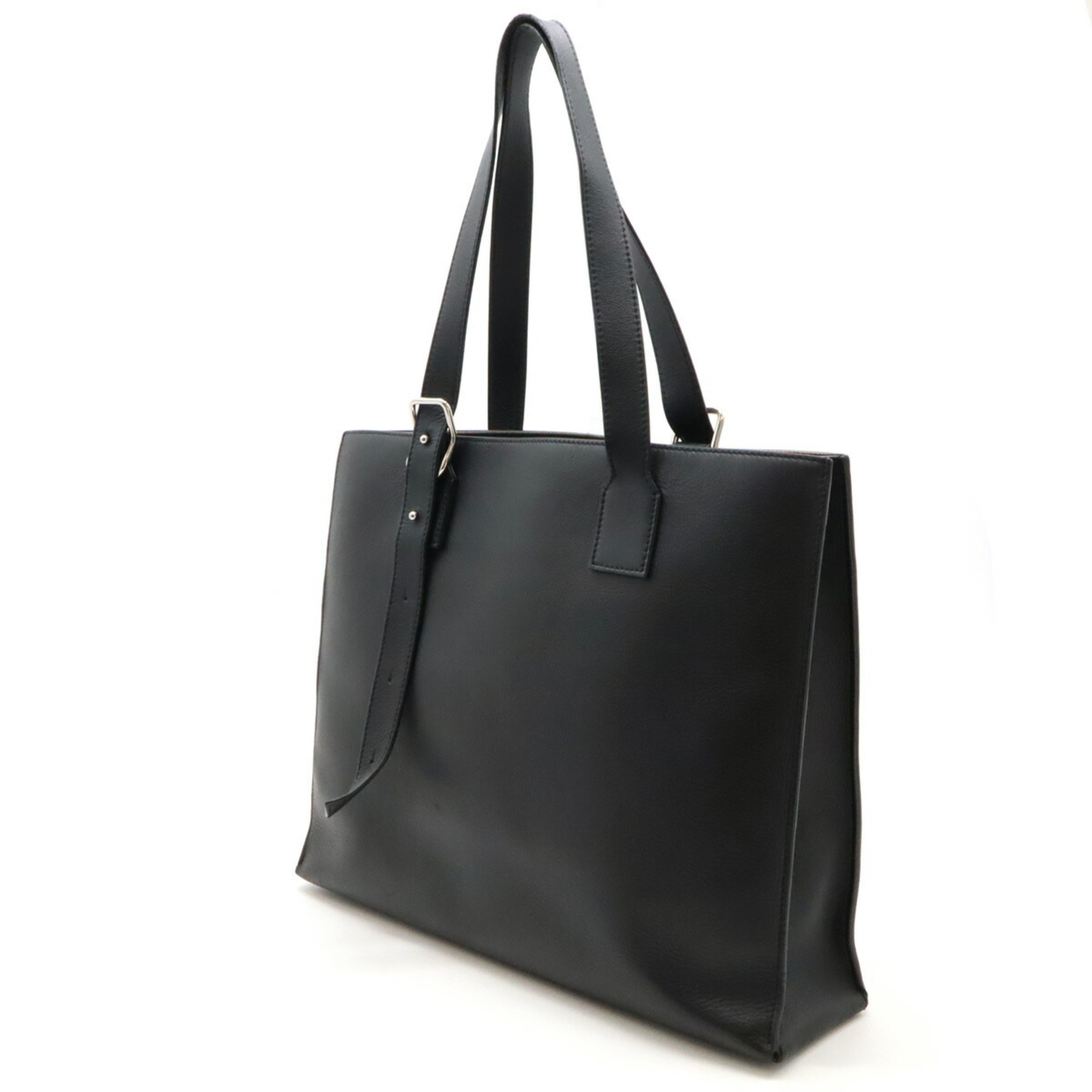 LOEWE Anagram Buckle Horizontal Tote Bag Shoulder Classic Calf Leather Black