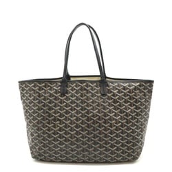 GOYARD Saint Louis PM Tote Bag Shoulder Coated Canvas Leather Black Brown White