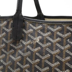 GOYARD Saint Louis PM Tote Bag Shoulder Coated Canvas Leather Black Brown White