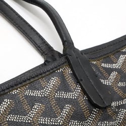 GOYARD Saint Louis PM Tote Bag Shoulder Coated Canvas Leather Black Brown White