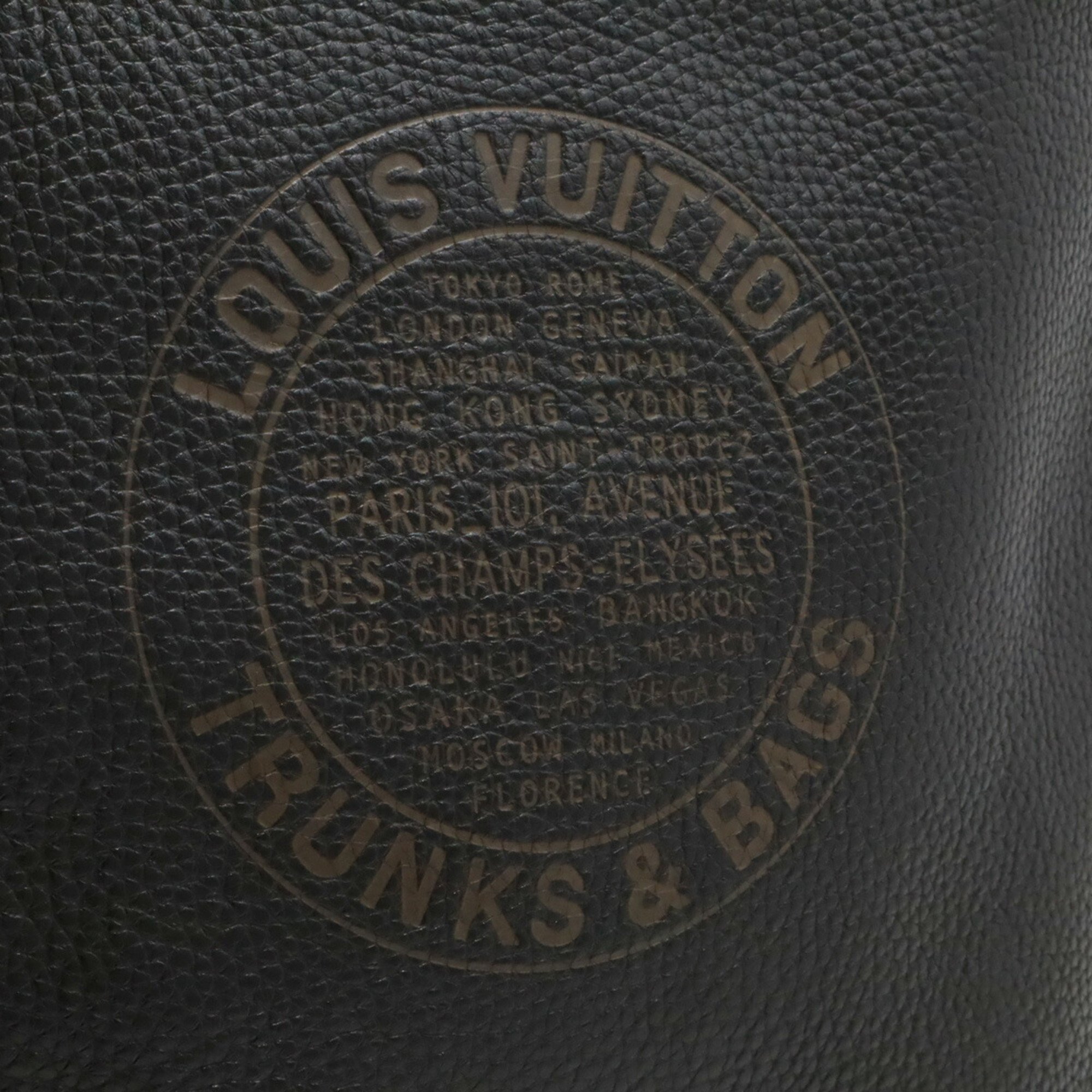 LOUIS VUITTON Louis Vuitton Tobago T&B Shoe Bag Tote Leather Noir Black 2006 Limited Collection M95252