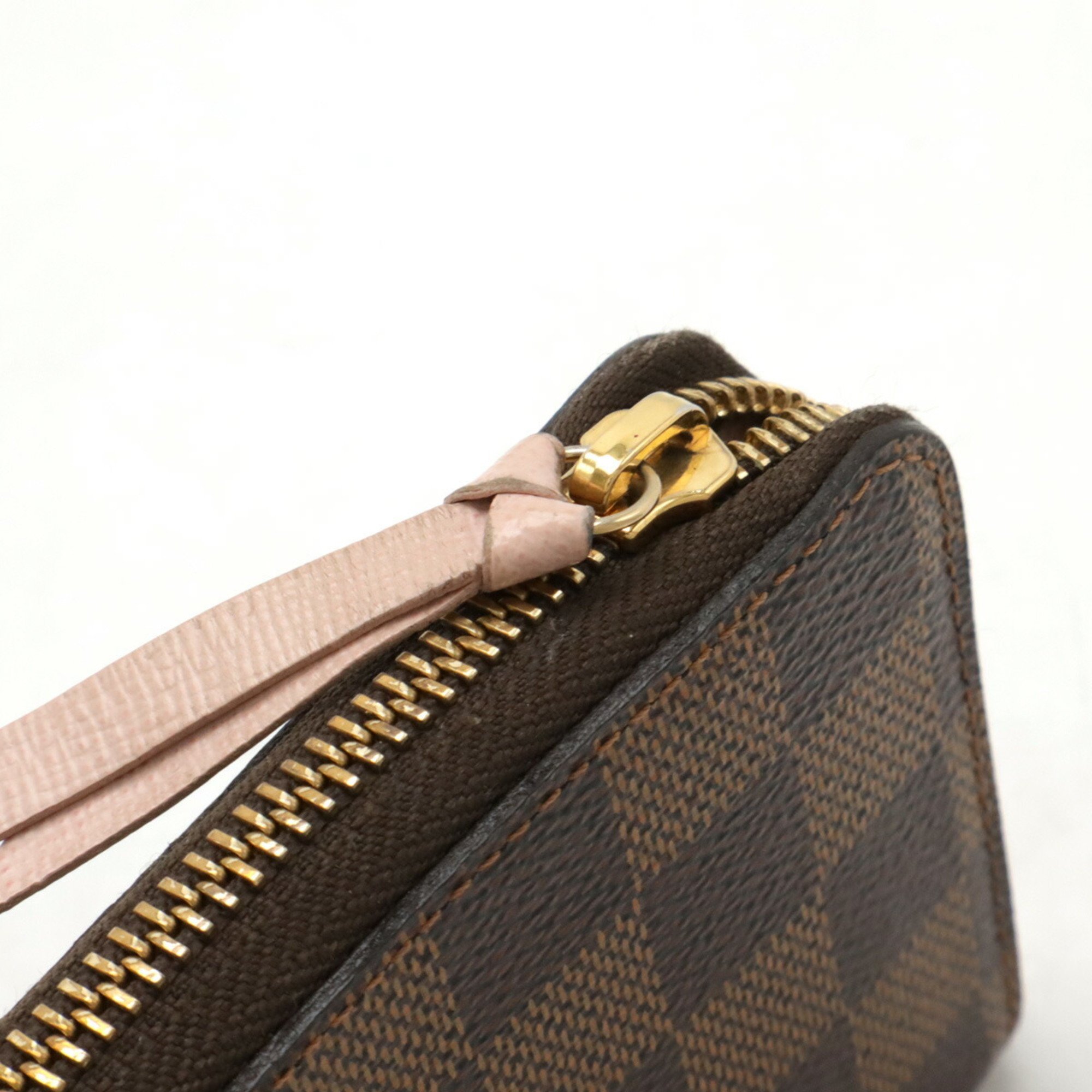 LOUIS VUITTON Louis Vuitton Damier Portefeuille Clemence Round Long Wallet Rose Ballerine Light Pink N41626