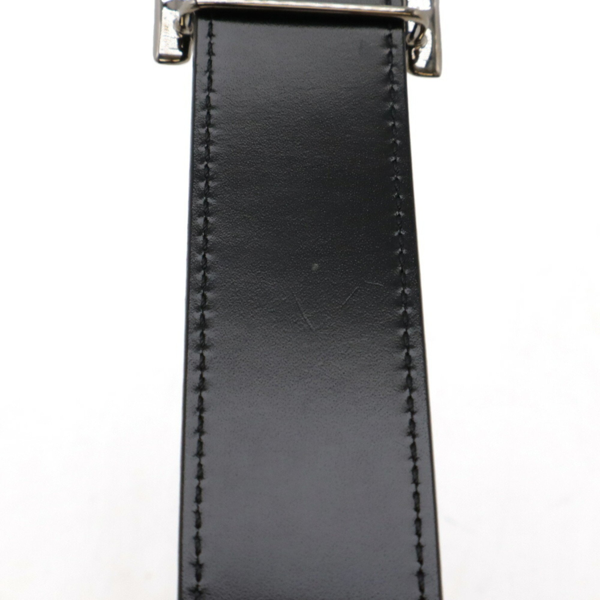 BVLGARI Rettangolo Belt for Men Leather Black #85 23382