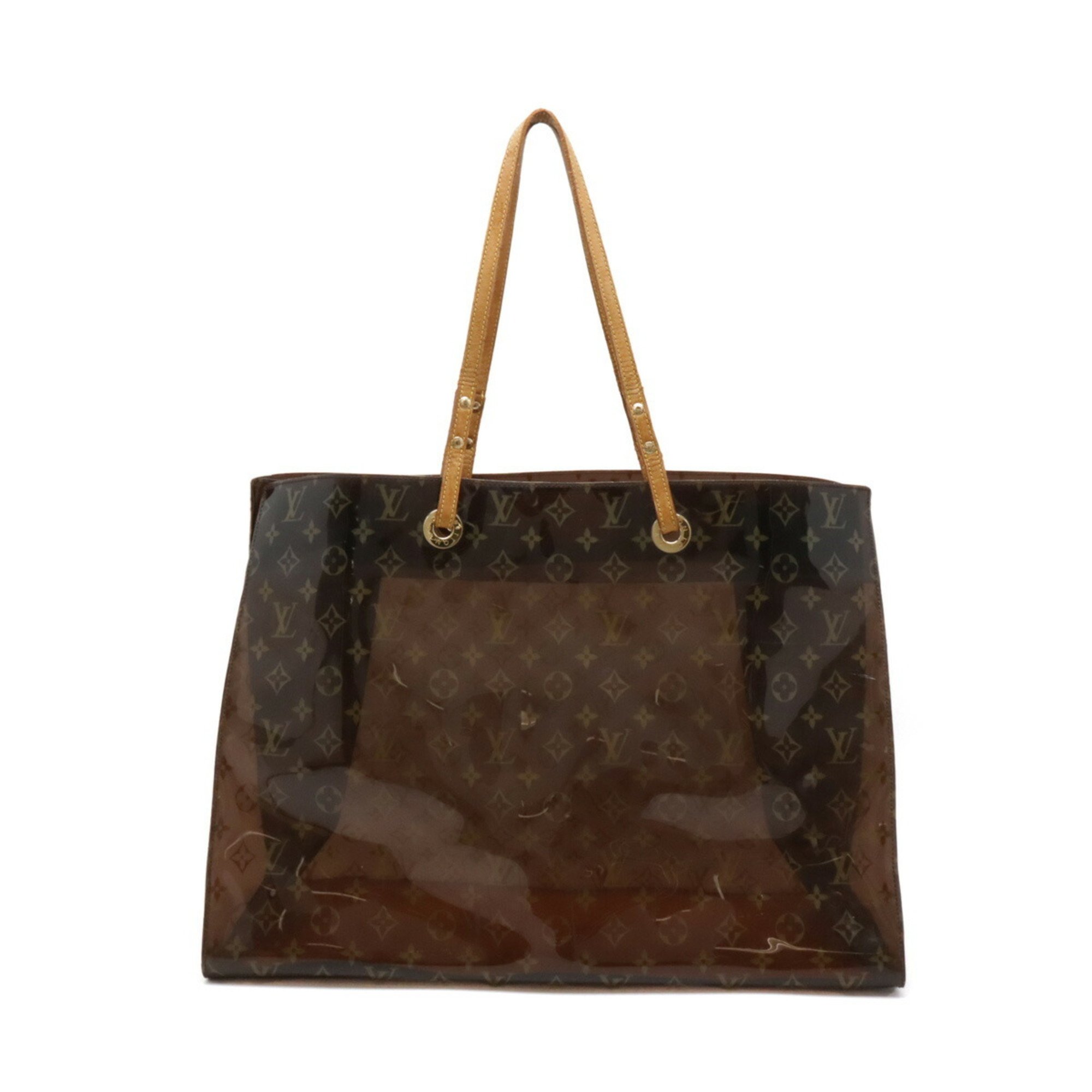 LOUIS VUITTON Louis Vuitton Monogram Cabas Cruise Tote Bag Beach Shoulder Vinyl Clear Brown M50500