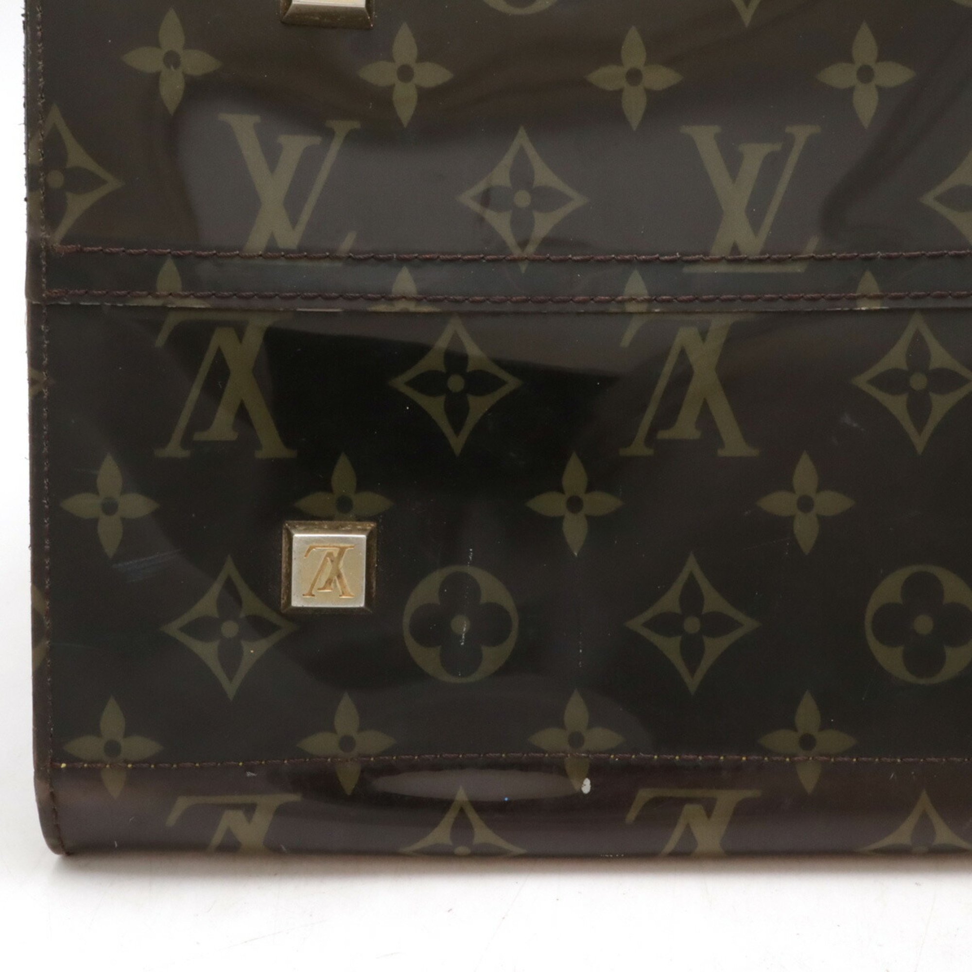 LOUIS VUITTON Louis Vuitton Monogram Cabas Cruise Tote Bag Beach Shoulder Vinyl Clear Brown M50500