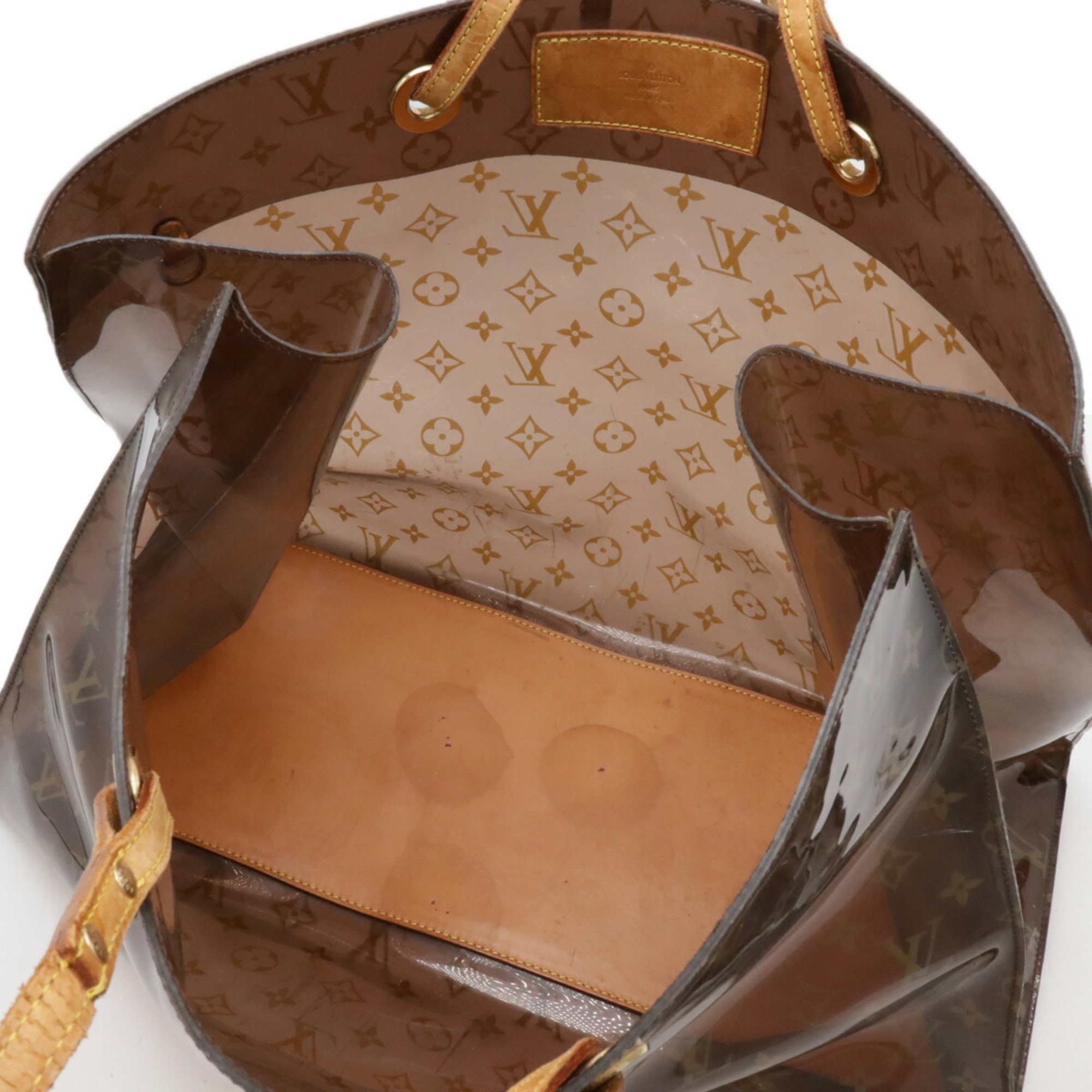 LOUIS VUITTON Louis Vuitton Monogram Cabas Cruise Tote Bag Beach Shoulder Vinyl Clear Brown M50500