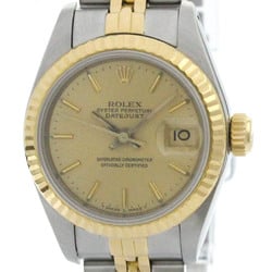 Polished ROLEX Datejust 69173 18K Gold Steel Ladies Watch BF576135