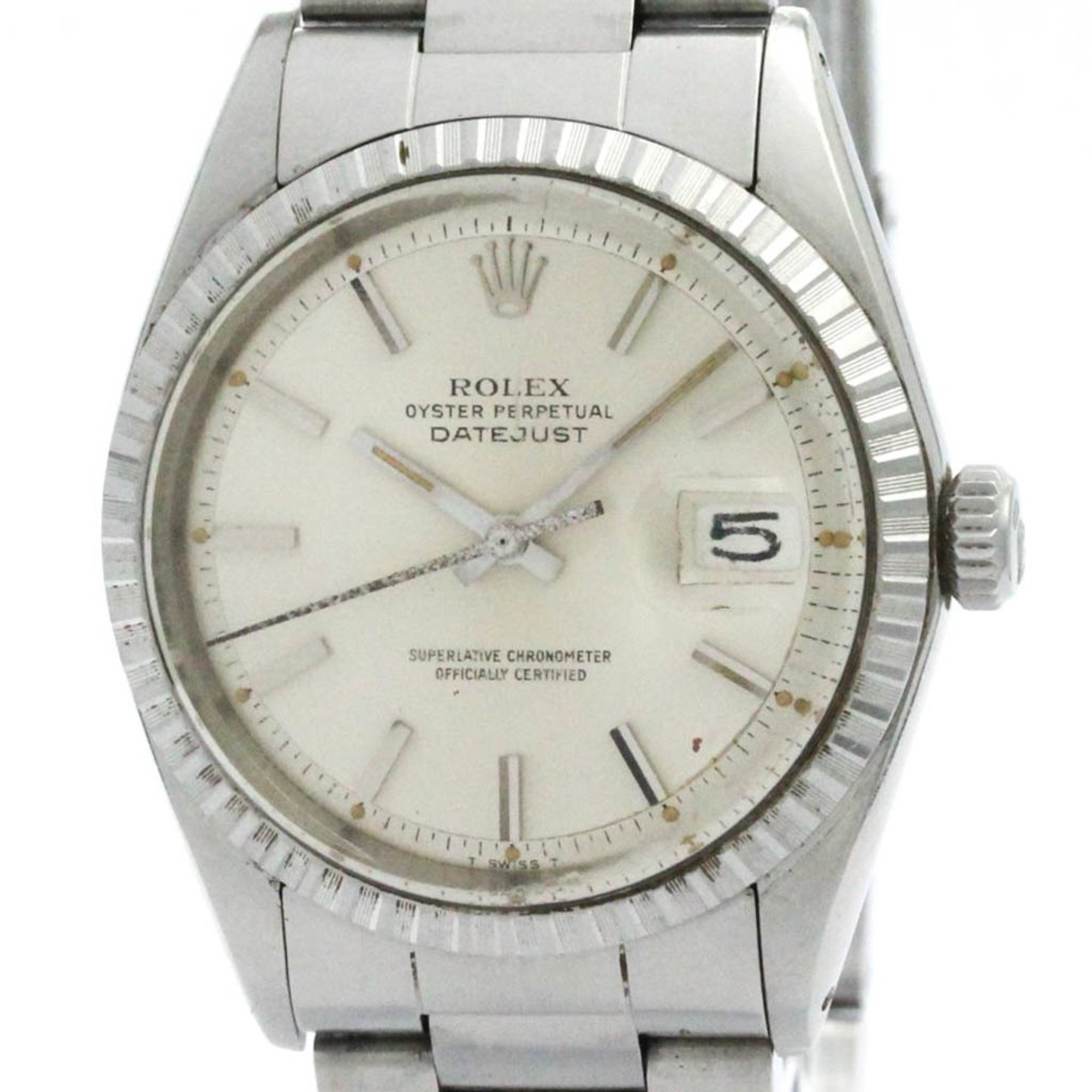 Vintage ROLEX Datejust 1603 Stainless Steel Automatic Mens Watch BF576486