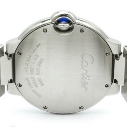 Polished CARTIER Ballon Bleu MM Steel Quartz Mid Size Watch W69011Z4 BF576168