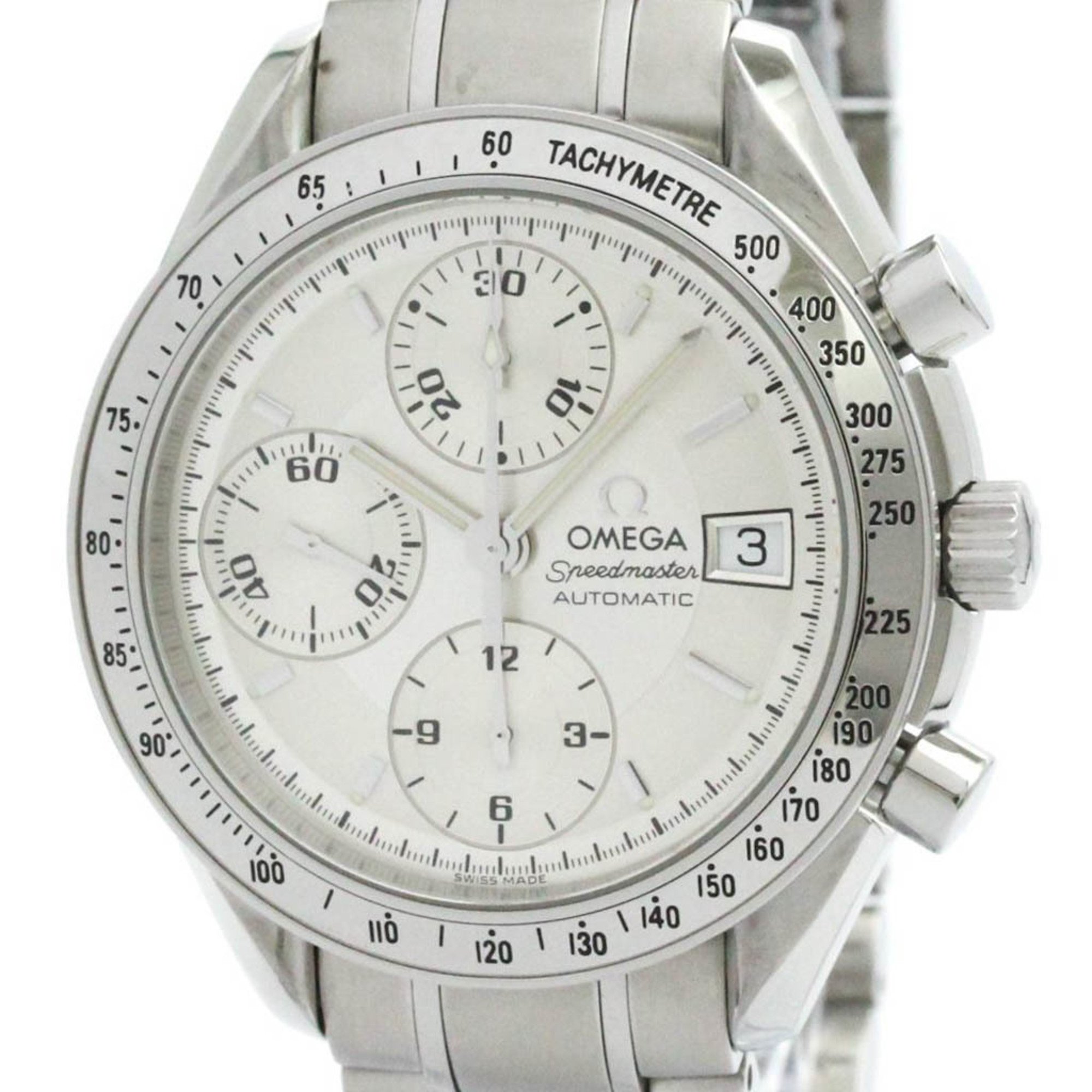 Polished OMEGA Speedmaster Date Steel Automatic Mens Watch 3513.30 BF574841