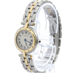 Polished CARTIER Panthere Round 18K Gold Steel Quartz Ladies Watch BF574170