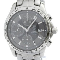 Polished TAG HEUER Link Chronograph Steel Automatic Mens Watch CJF2115 BF577066