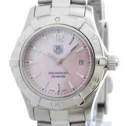 Polished TAG HEUER Aquaracer Steel Quartz Ladies Watch WAF1418 BF574826