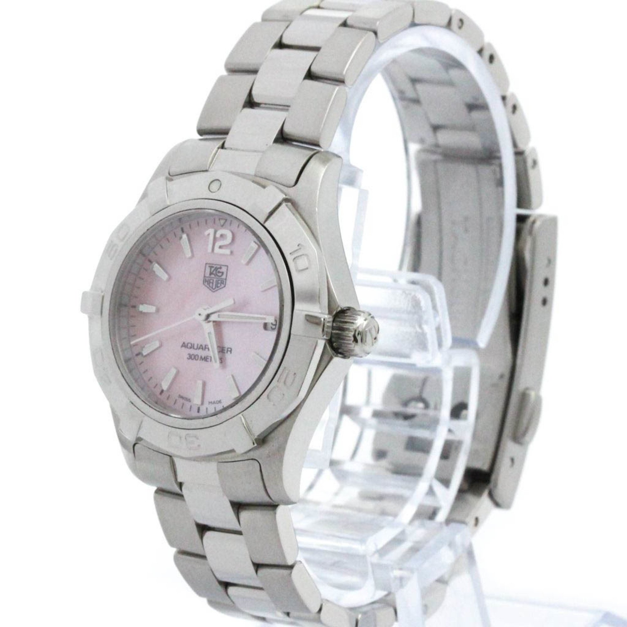 Polished TAG HEUER Aquaracer Steel Quartz Ladies Watch WAF1418 BF574826