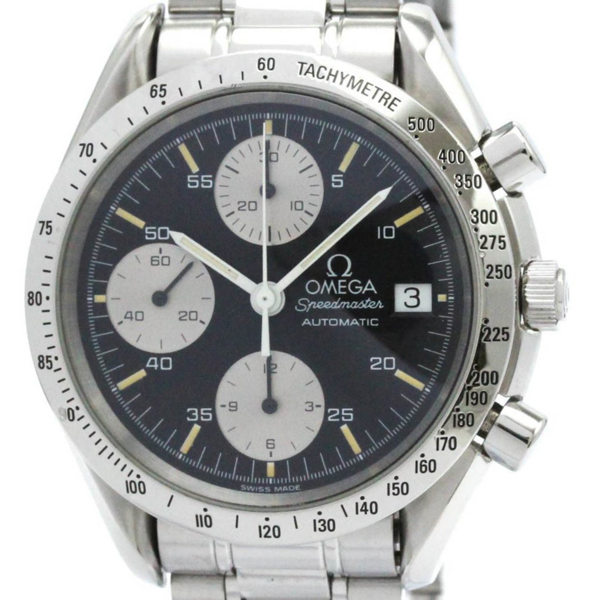 Polished OMEGA Speedmaster Date Steel Automatic Mens Watch 3511.50 BF577080