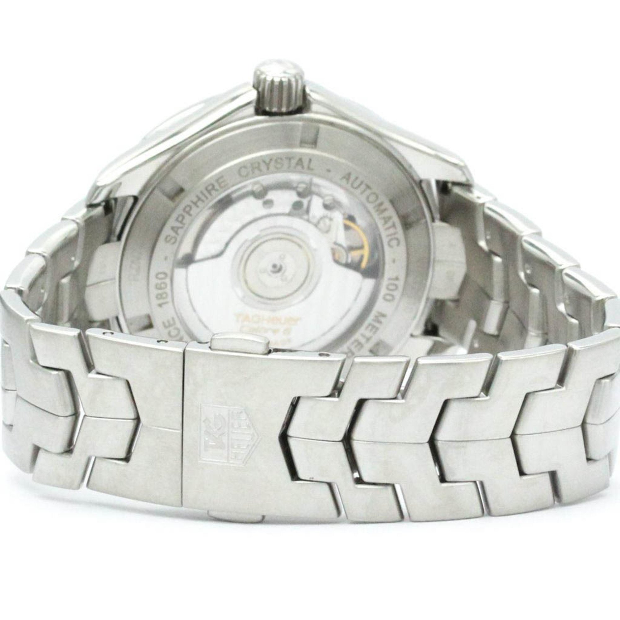 Polished TAG HEUER Link Calibre 6 Steel Automatic Mens Watch WAT2110 BF573609