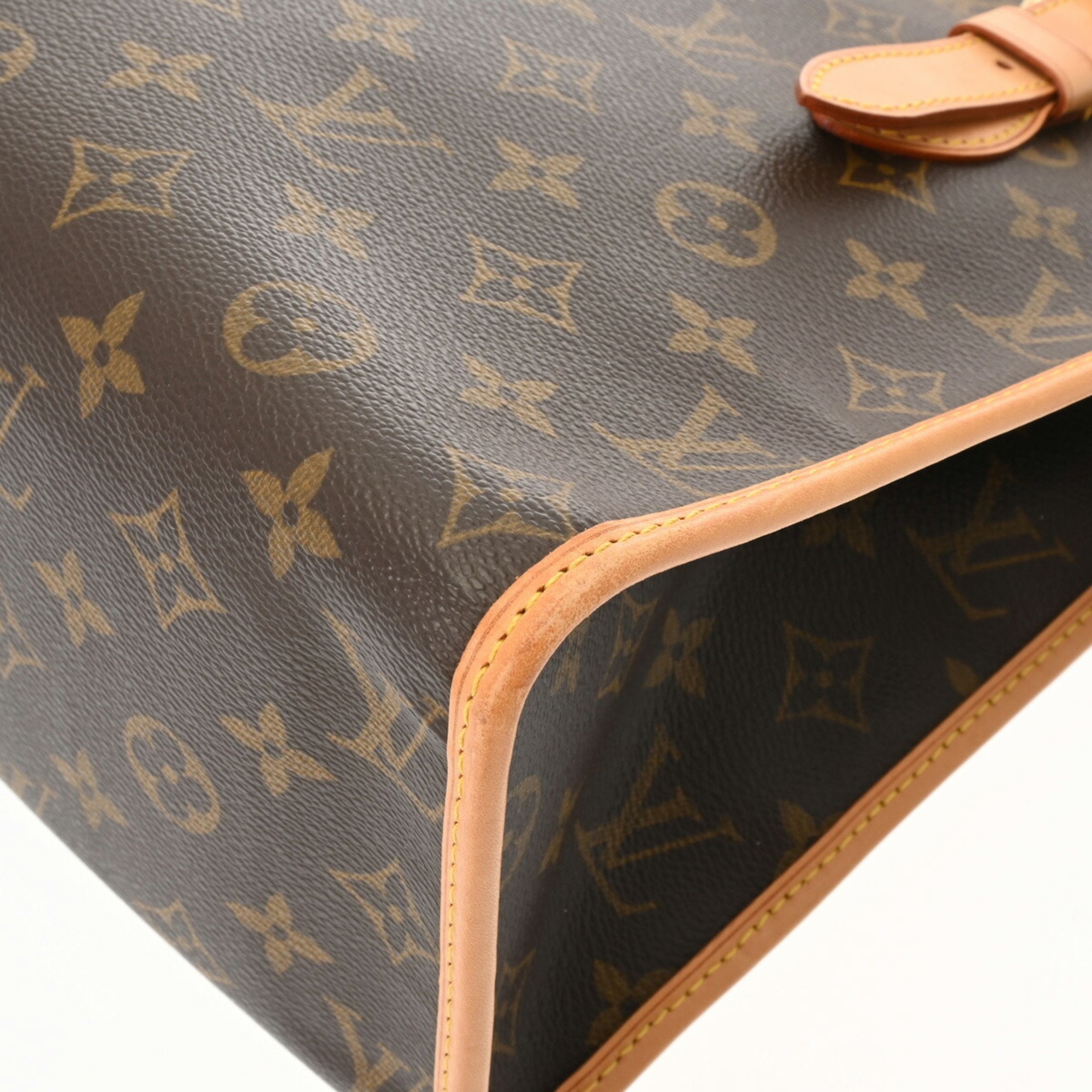 LOUIS VUITTON Louis Vuitton Monogram Popincourt Au Brown M40007 Women's Canvas Handbag