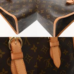 LOUIS VUITTON Louis Vuitton Monogram Popincourt Au Brown M40007 Women's Canvas Handbag