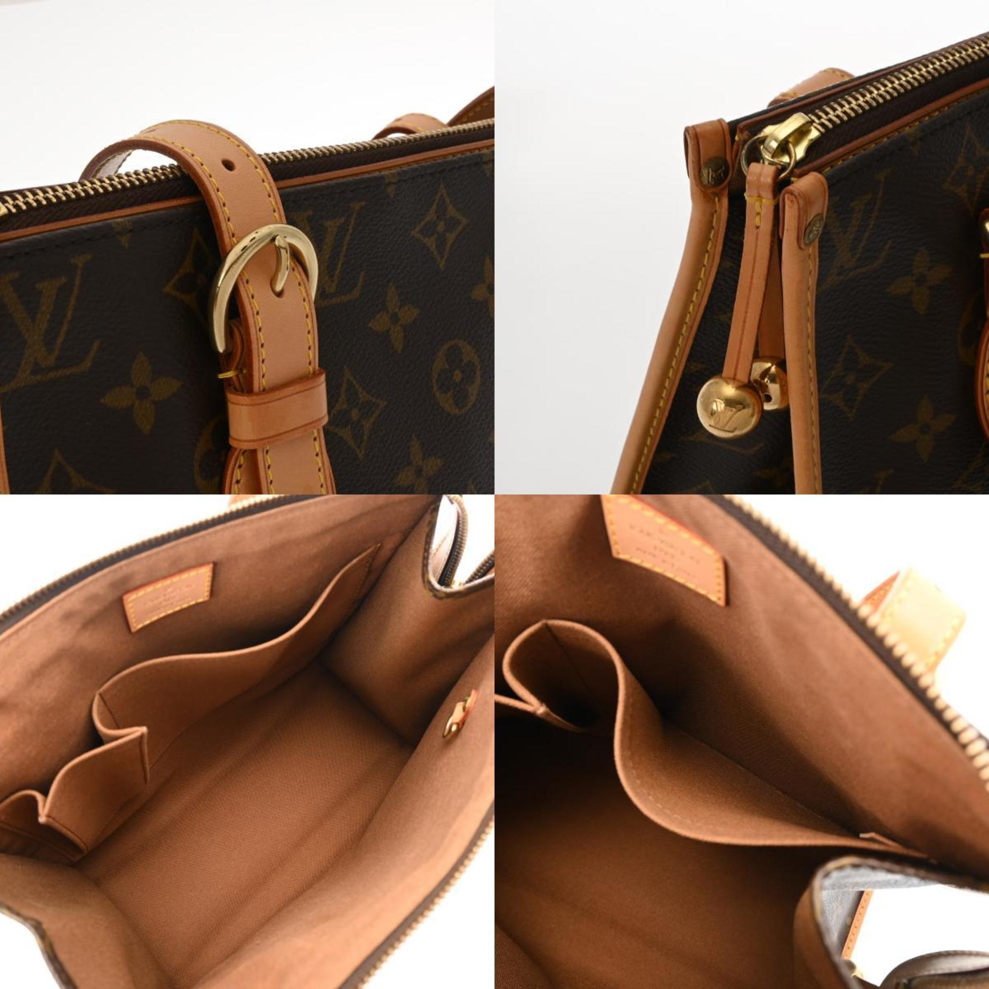 LOUIS VUITTON Louis Vuitton Monogram Popincourt Au Brown M40007 Women's Canvas Handbag