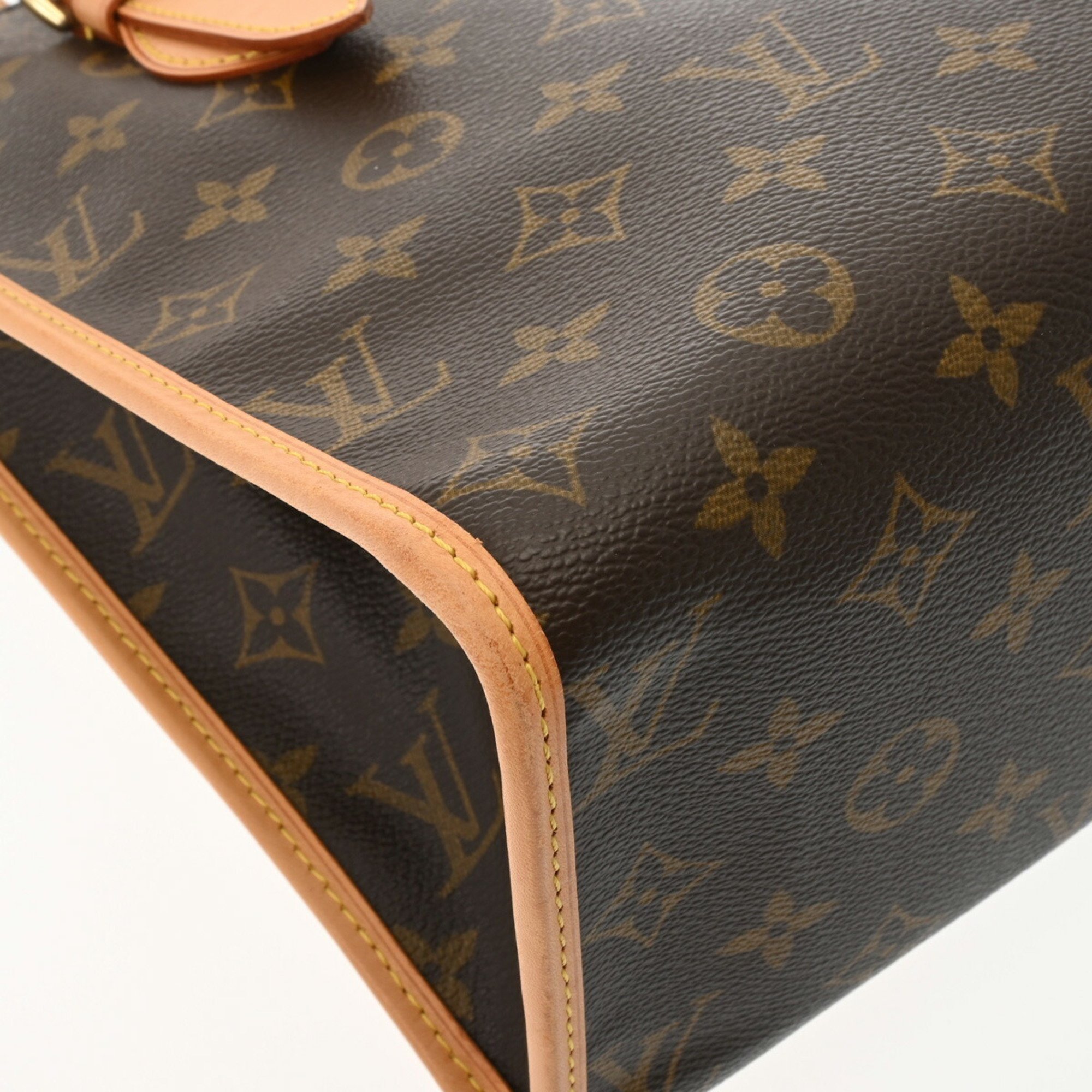 LOUIS VUITTON Louis Vuitton Monogram Popincourt Au Brown M40007 Women's Canvas Handbag