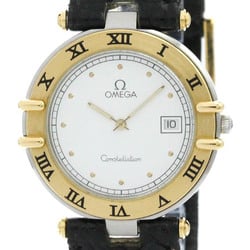 Polished OMEGA Constellation Date 18K Gold Steel Mens Watch 196.0360 BF571266