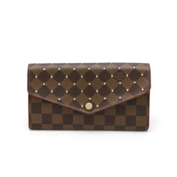 LOUIS VUITTON Louis Vuitton Damier Studs Portefeuille Sarah Bi-fold Long Wallet Cerise N60123