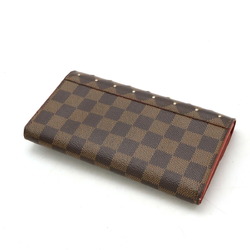 LOUIS VUITTON Louis Vuitton Damier Studs Portefeuille Sarah Bi-fold Long Wallet Cerise N60123