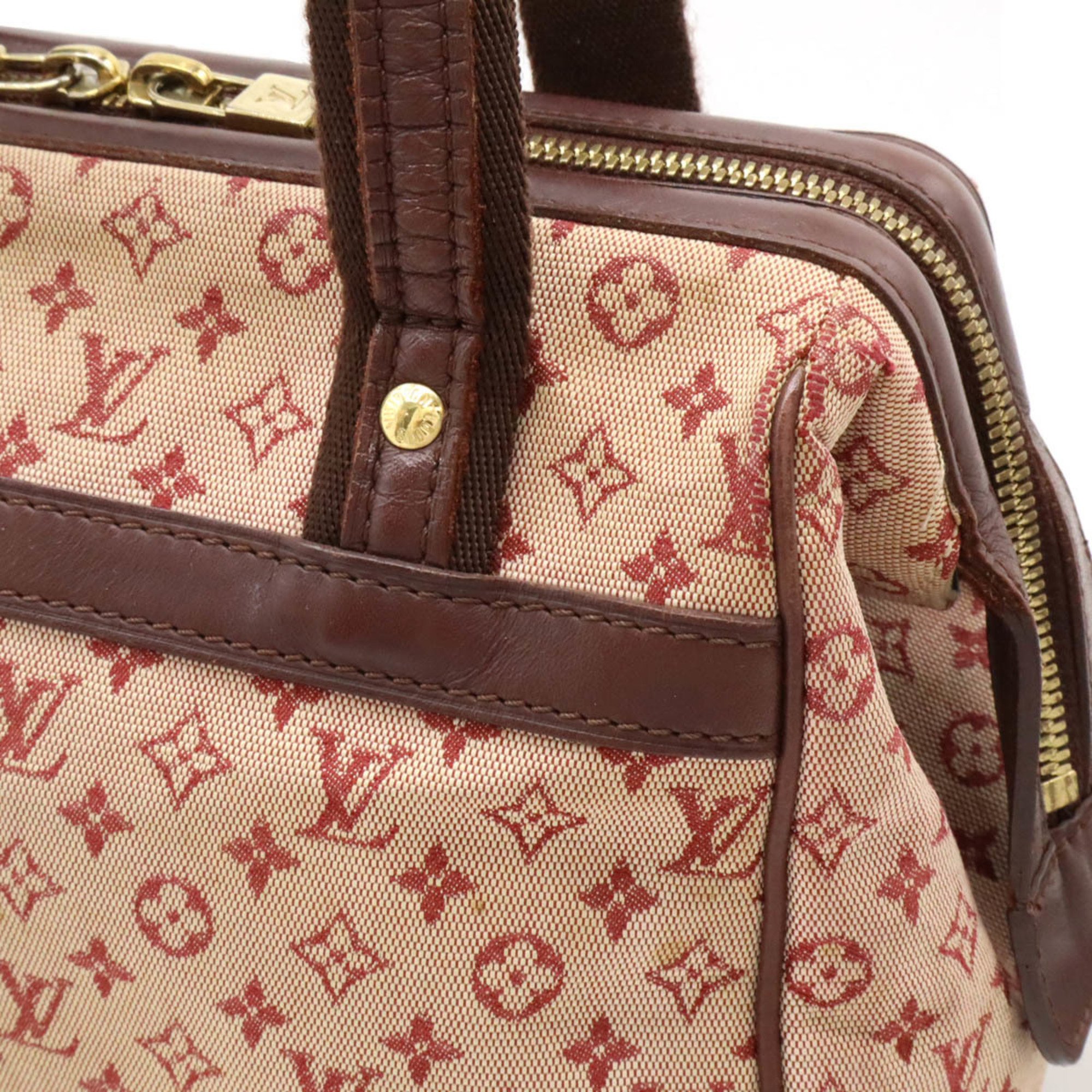 LOUIS VUITTON Louis Vuitton Monogram Josephine PM Handbag Boston Shoulder Bag Canvas Leather Cherry M92216