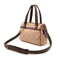 LOUIS VUITTON Louis Vuitton Monogram Josephine PM Handbag Boston Shoulder Bag Canvas Leather Cherry M92216