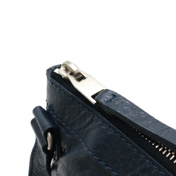 BALENCIAGA Neo Sketch Shoulder Bag Leather Blue 390924