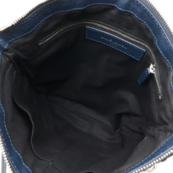 BALENCIAGA Neo Sketch Shoulder Bag Leather Blue 390924