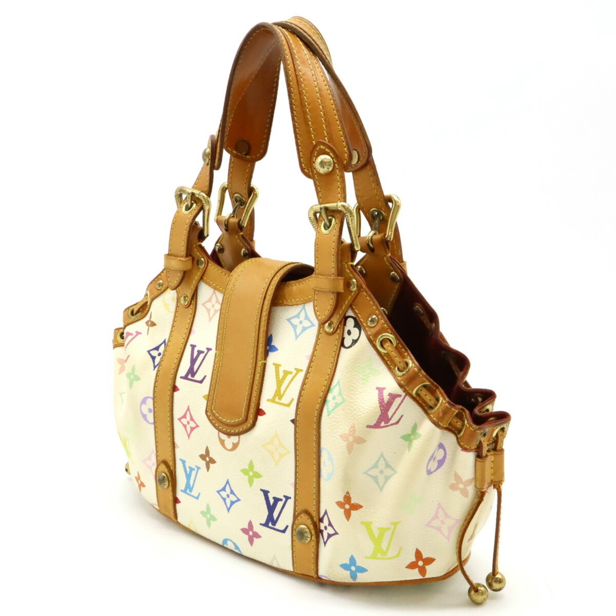 LOUIS VUITTON Louis Vuitton Monogram Multicolor Teda PM Handbag Blanc White M92348