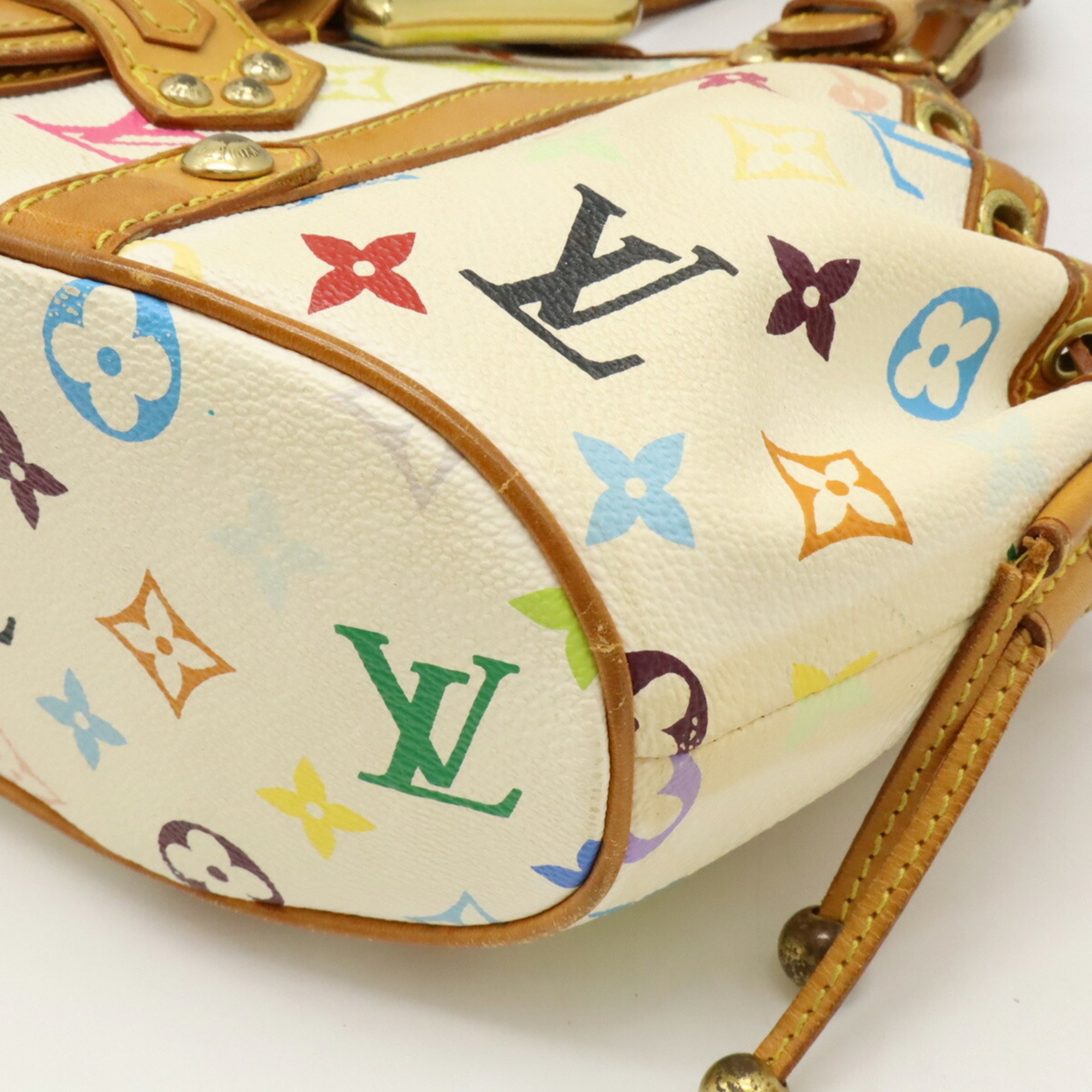 LOUIS VUITTON Louis Vuitton Monogram Multicolor Teda PM Handbag Blanc White M92348